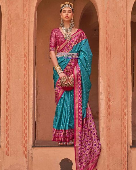 Buy Designer Sarees, Salwar Kameez, Kurtis & Tunic and Lehenga Choli.Nice  Silk Cadet Blue Saree