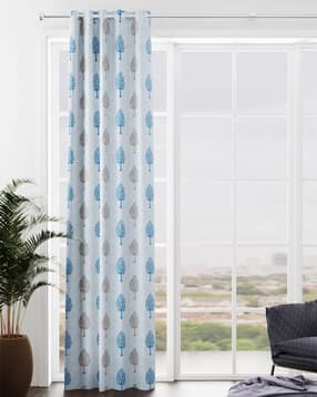 Printed Door Curtain with Eyelet Header-image-44