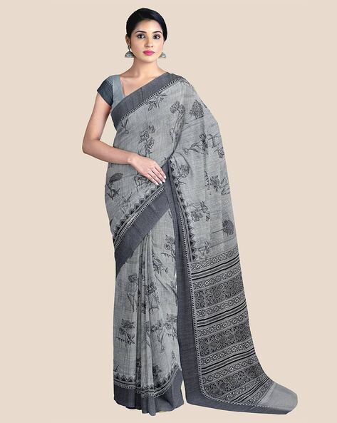 Buy Gold Sarees for Women by Indie Picks Online | Ajio.com