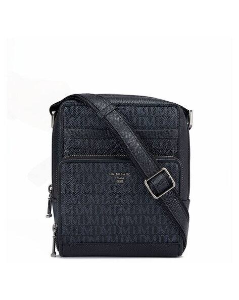 Crossbody Bag with Metal Accent Adjustable Strap