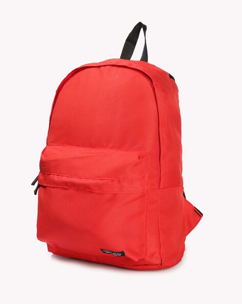 Plain shop red backpack