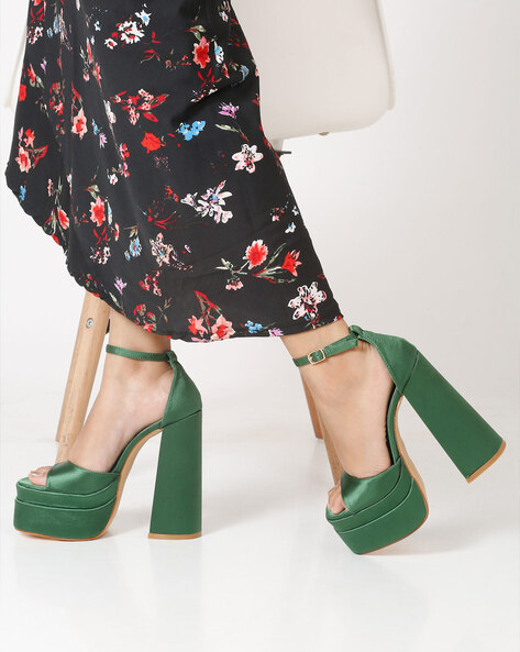 Heeled sandals - Mint green - Ladies | H&M IN