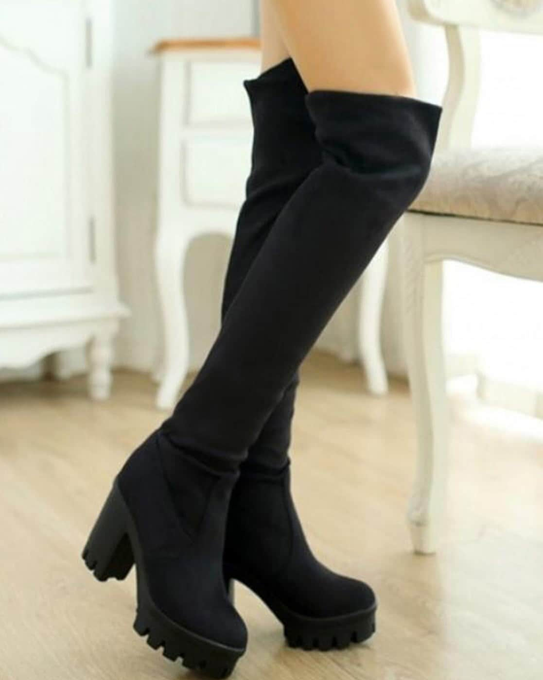 Buy Black Boots for Women by Shoetopia Online