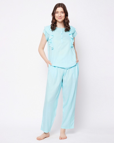 Buy Clovia Women's Bralette with Shorts & Pyjama Set