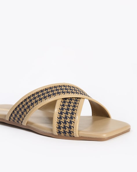 Ladies burberry online sliders