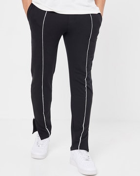 Buy Black Track Pants for Men by Styli Online Ajio