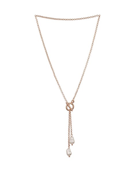 Olivia Burton Classic Crystal Silver + Rose Gold Interlink Necklace  Argento.com