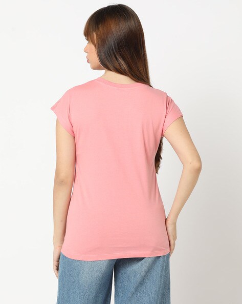 rose gold plain t shirt