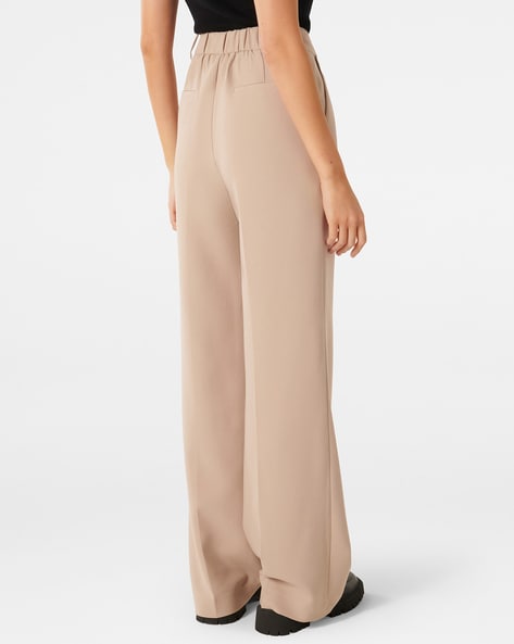 Forever New Nylah Wide Leg Trousers, Ivory at John Lewis & Partners