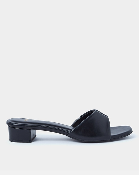 Buy Black Heeled Sandals for Women by Styli Online | Ajio.com