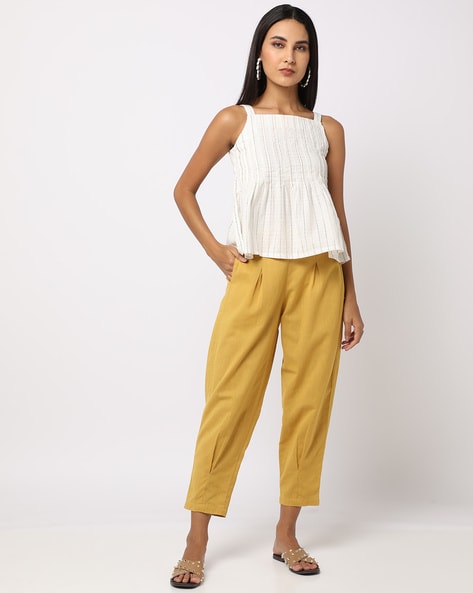 Relaxed Fit Pants with Insert Pockets Price in India