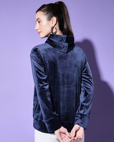 Buy Navy Blue Sweatshirt \u0026 Hoodies for Women by BUYNEWTREND Online |  Ajio.com