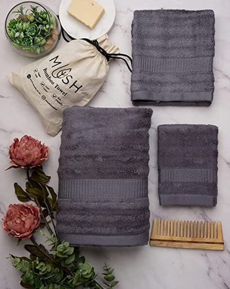 Buy Grey Towels & Bath Robes for Home & Kitchen by Mush Online