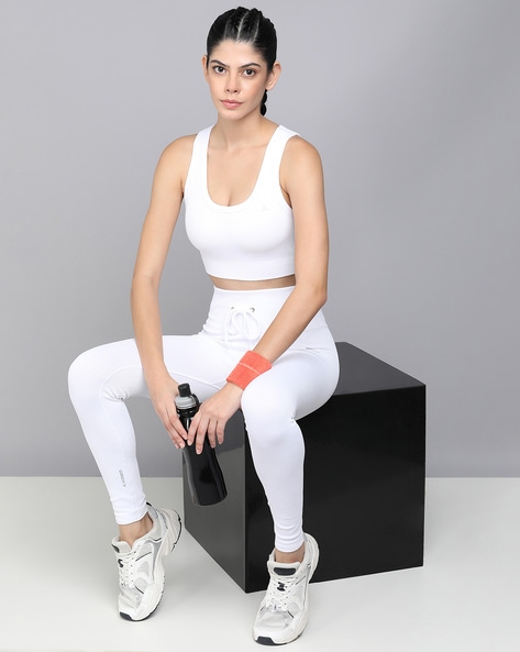 White exercise sale leggings