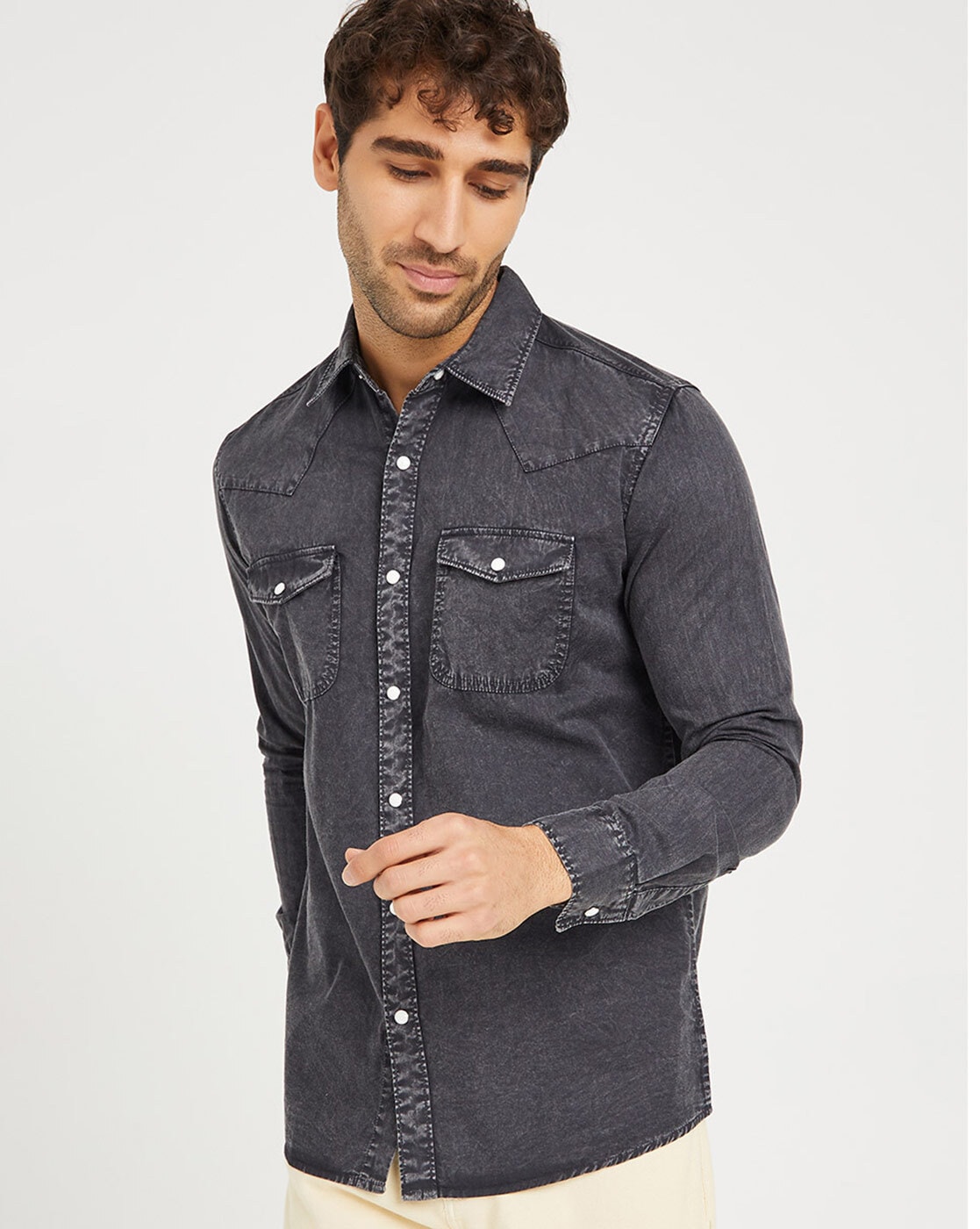 Dark denim Western shirt Modern fit | Levi's | Shop Men's Solid Shirts  Online | Simons