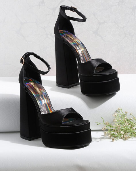 Chunky black platform discount sandals