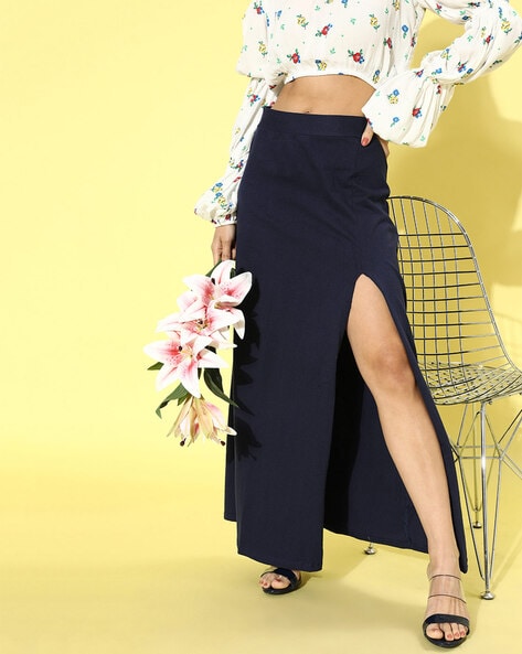 High-Rise Skirt with Slit