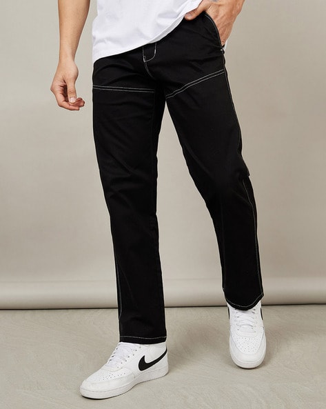 Buy Off White Cotton Pant,straight Pakistani Cigarette Trousers Online in  India - Etsy