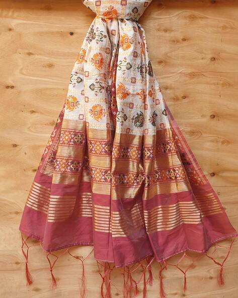 Patola Woven Dupatta with Tassels Price in India