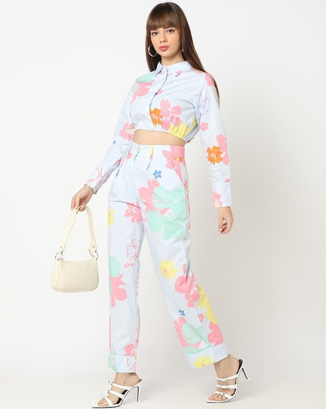 Nanushka floral-print Cropped Trousers - Farfetch