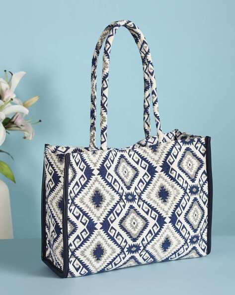 Geometric pattern tote discount bag