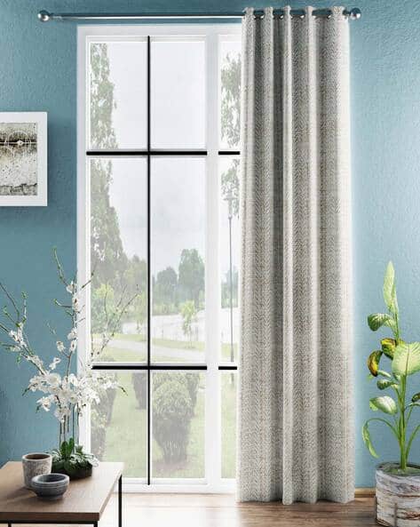 BIANCA Printed Door Curtain with Eyelet Header