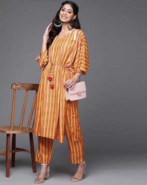 SVARAA Printed Straight Kurta Set