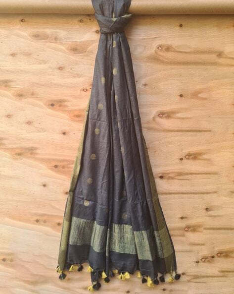Handloom Woven Dupatta with Tassels Price in India