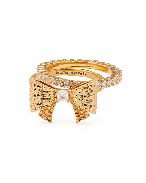 Wrapped In A Bow Stacking Rings | Kate Spade New York