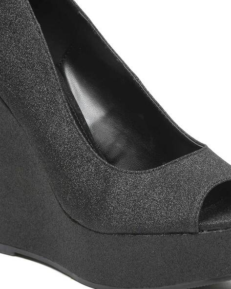 Black best sale court wedges