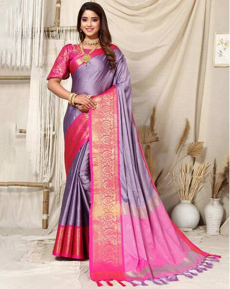 Popular Lavender Bridal Saree and Lavender Bridal Sari online shopping