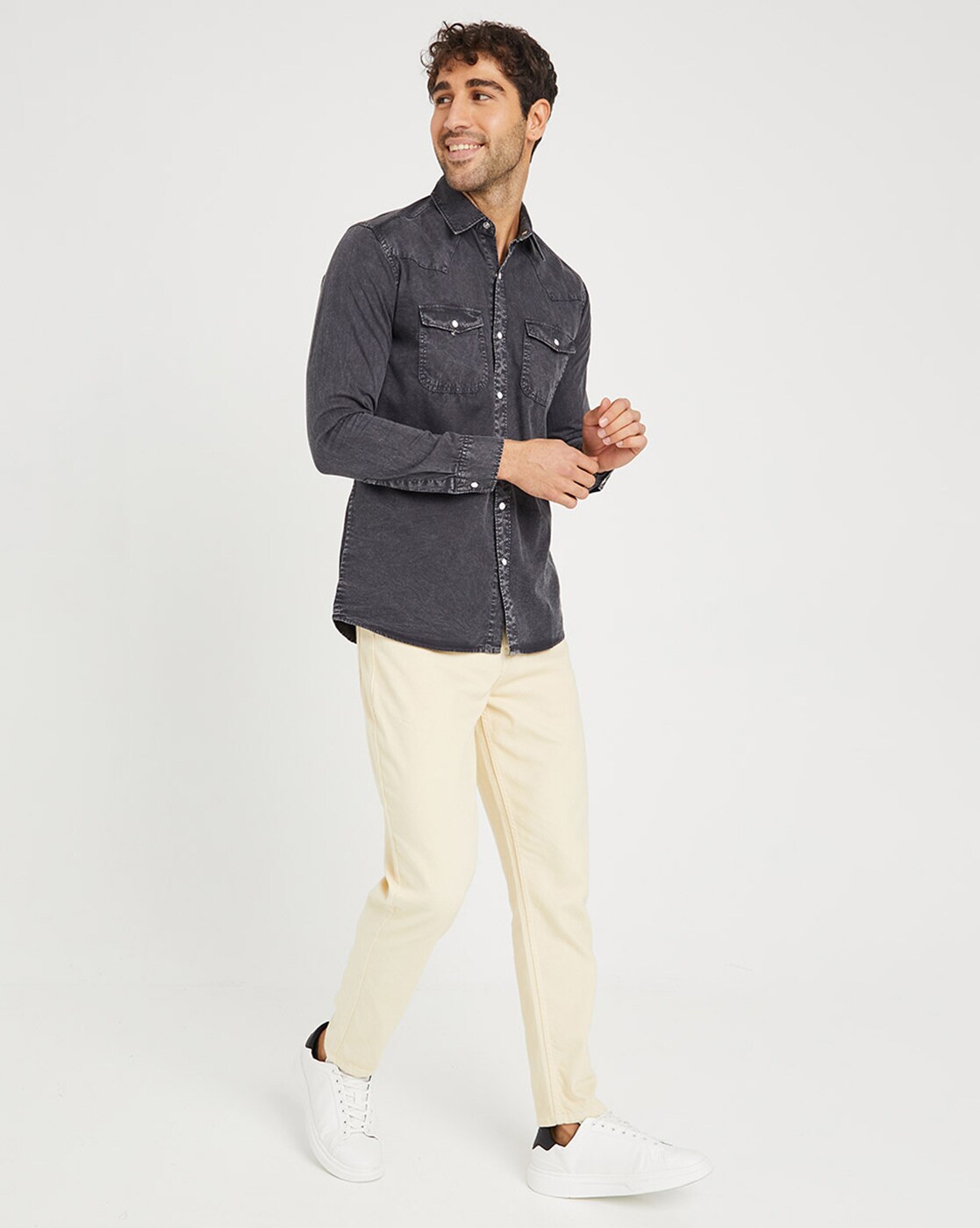 Polo Ralph Lauren half-front Button Denim Shirt - Farfetch