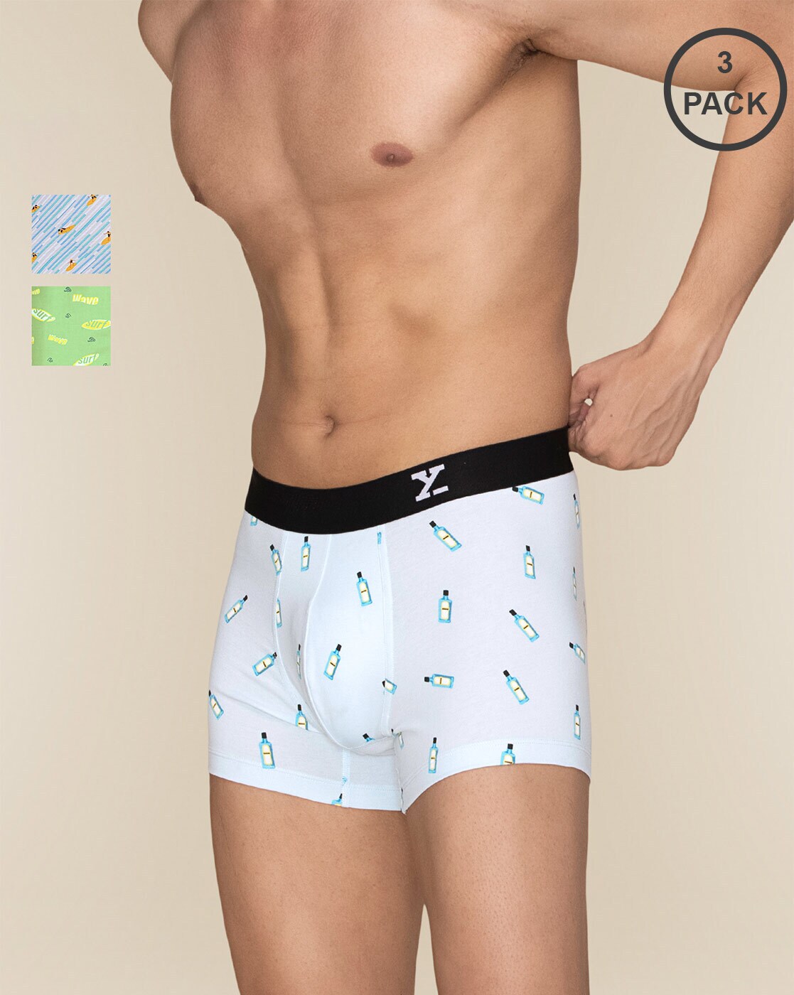 Pack of 3 Brand-Knit Trunks