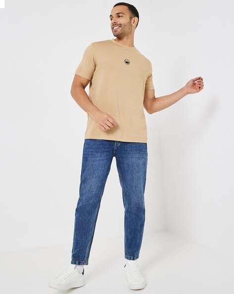 Buy Beige Tshirts for Men by Styli Online