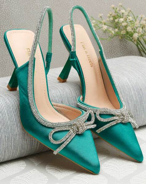 Allegra K Women's Lace Up Platform Chunky High Heels Sandals Emerald Green  6 : Target