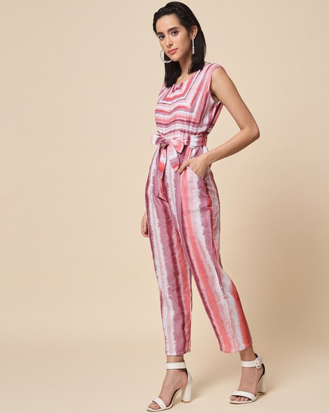 Striped cotton jumpsuit womens online