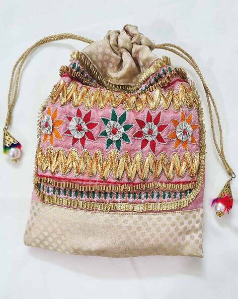 Printed Multicolor Silk Brocade Clutch Purse, Size: 7.5x8.5 at Rs 480 in  Faridabad