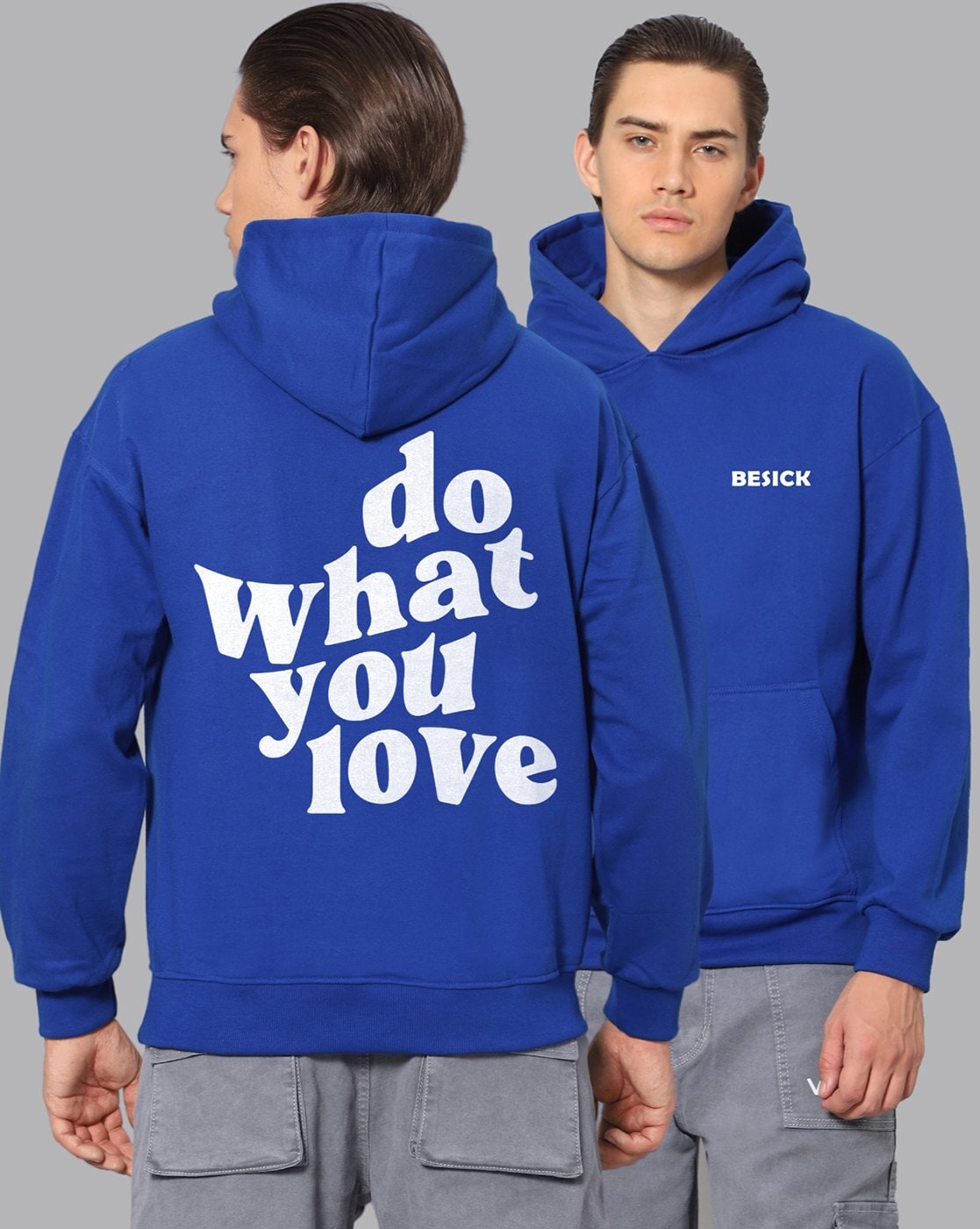 Buy Blue Sweatshirt & Hoodies for Men by BESICK Online