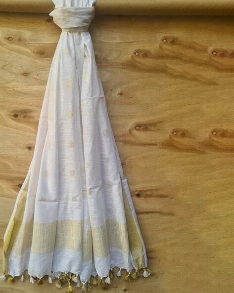 Handloom Woven Dupatta with Tassels Price in India