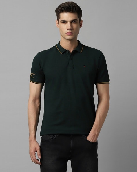 Slim Fit Polo T-Shirt with Logo Embroidery