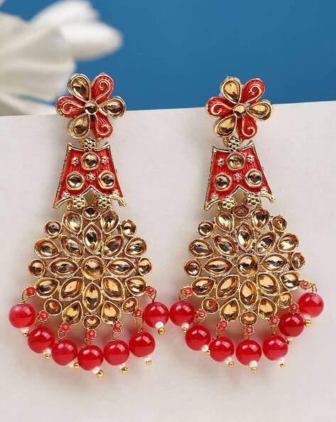 Buy CRUNCHY FASHION Drops and Danglers Earrings for Women - Brown Online at  Best Prices in India - JioMart.