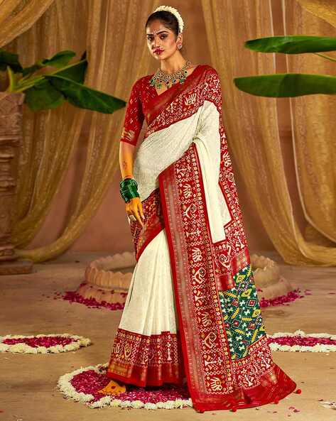 Gorod Saree (Red & Off White) – Yara Style