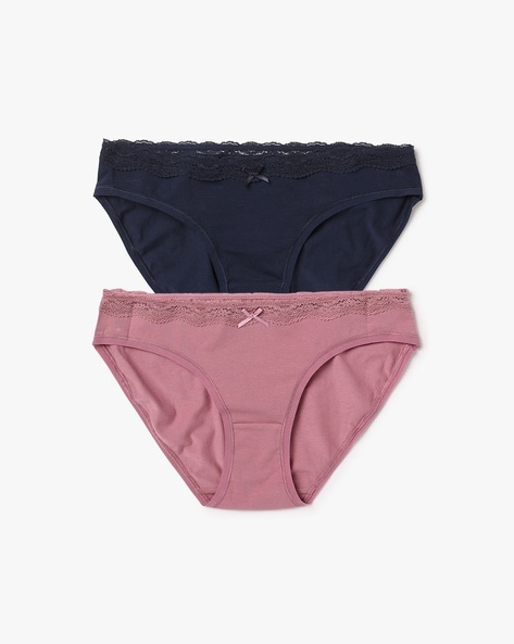 Women's Cotton Stretch Underwear Ladies Mid-high Waisted Briefs Panties  5-packl