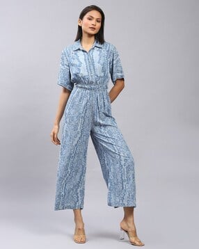 label ritu kumar Floral Print Denim Jumpsuit-picture-13