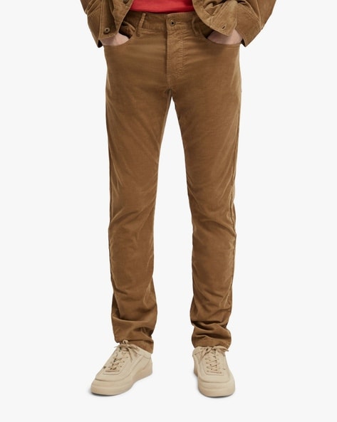 slim fit corduroy trousers Color beige - RESERVED - 4081W-80X