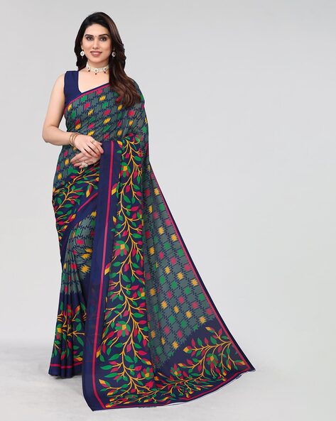 Buy Blue Sarees for Women by RHEY Online | Ajio.com