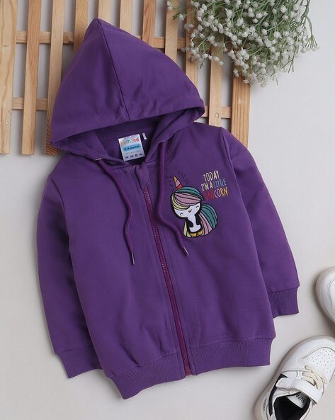 Girls purple clearance hoodie