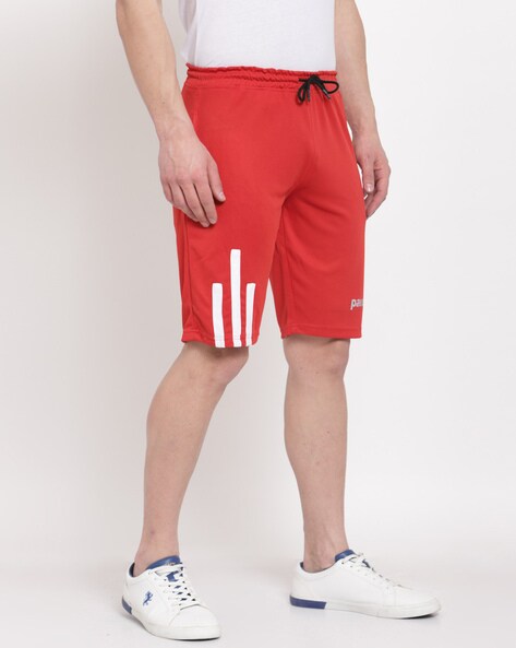 Red sales knit shorts