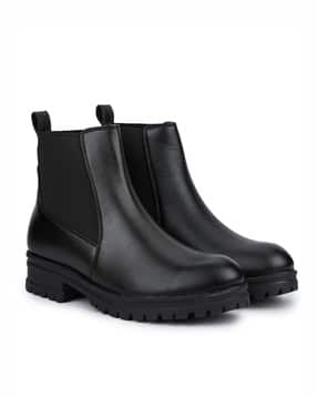 Ankle-Length Slip-On Boots