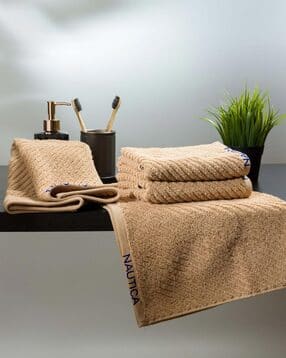 nautica Set of 4 Striped Cotton Hand Towels 24" x 16"-picture-29